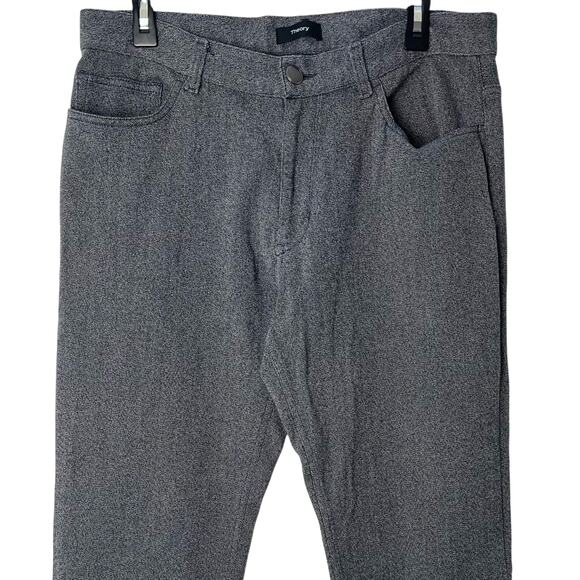Theory Men's Grey Cotton Professional Slacks Work Pants Trousers - Picture 4 of 11